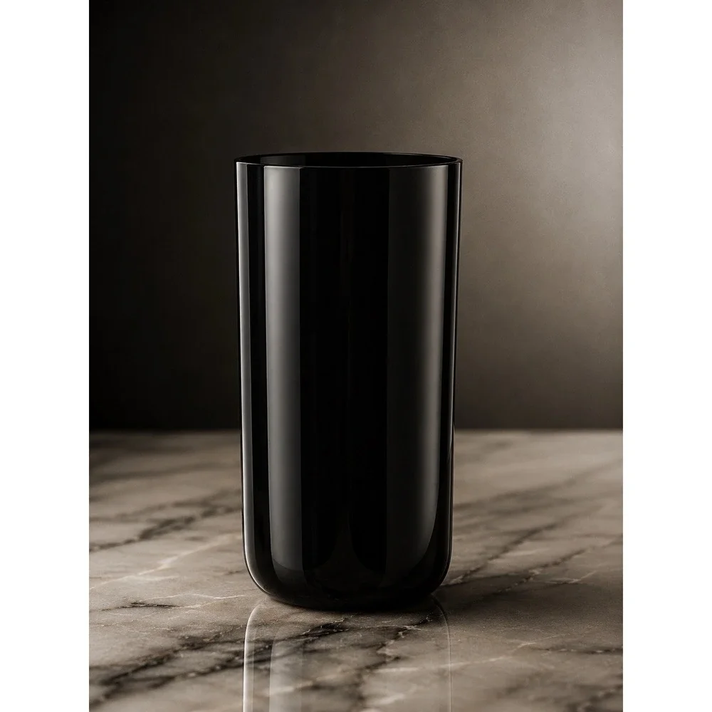 Vintage AMF Bowling Centers Achievement Award Black Glass Tumbler – 6